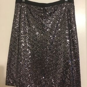 Sequined pencil skirt