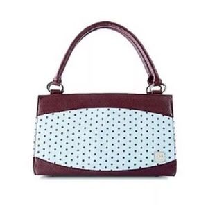 Miche Bag Blue Shell with brown Polka dots