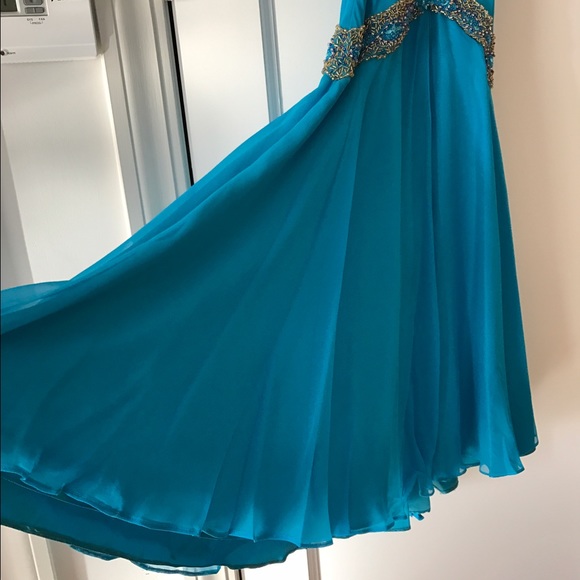 PROM DRESS - size 2 - turquoise - Picture 5 of 5