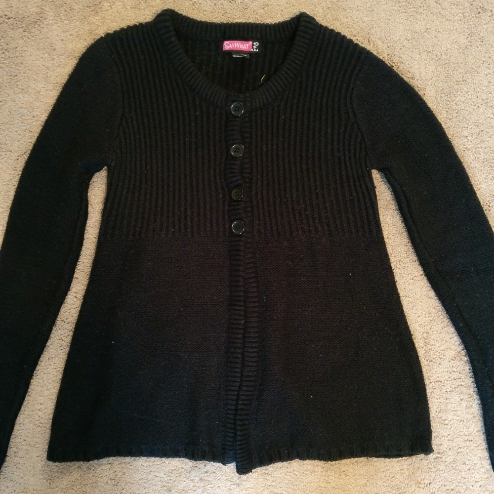 Black baby doll knit sweater