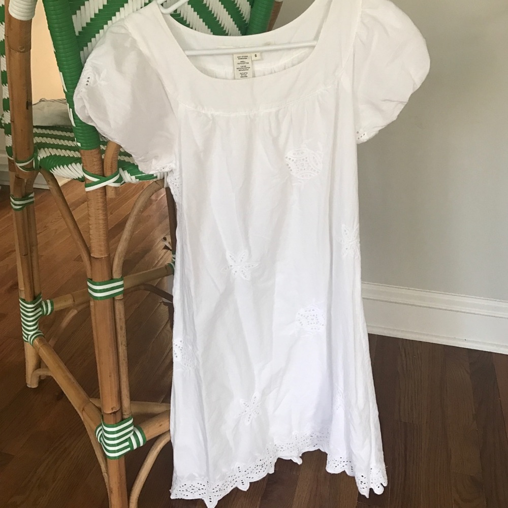White eyelet dress