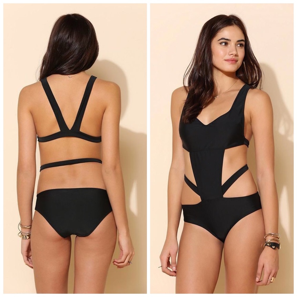 urban outfitters LOLLI cut out one piece swimsuit - Picture 2 of 5