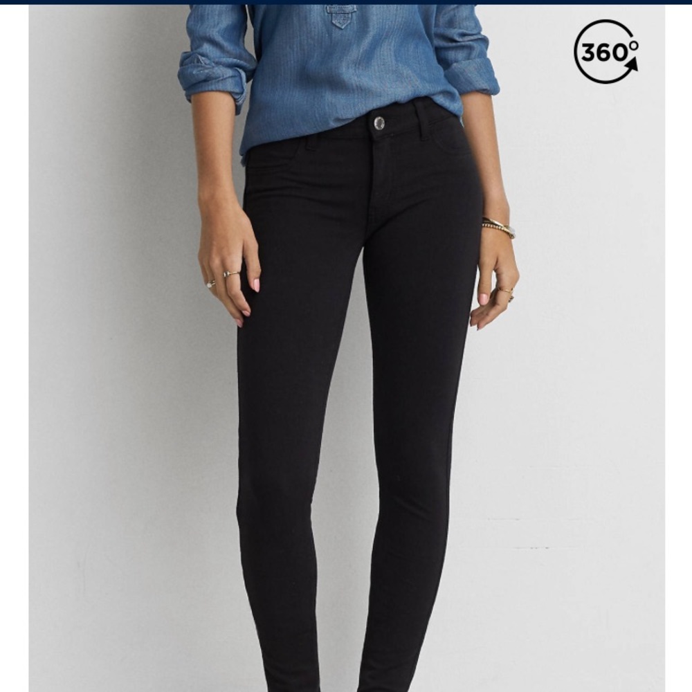 Black AEO Knit X Jeggings