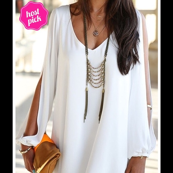 Feel Free Dresses & Skirts - 💧Only One Left!! Chiffon Long Sleeve