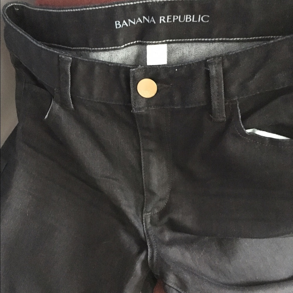 Dark blue jeans( boot cut).