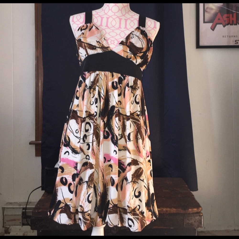 Orange/Brown Tank Dress