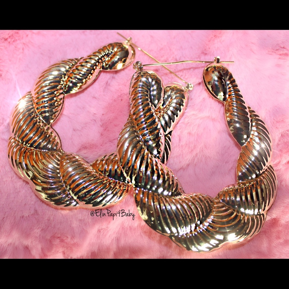 Rope bamboo earrings