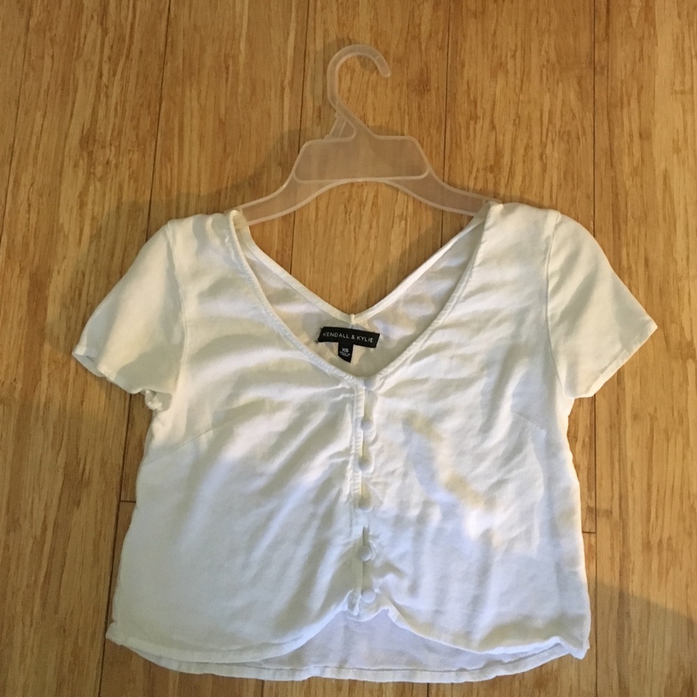 Kendall and Kylie button-up crop top