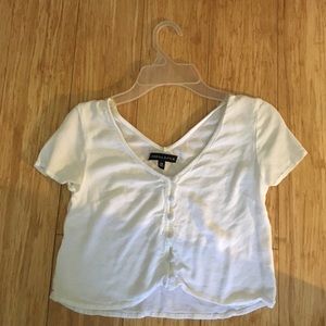 Kendall and Kylie button-up crop top