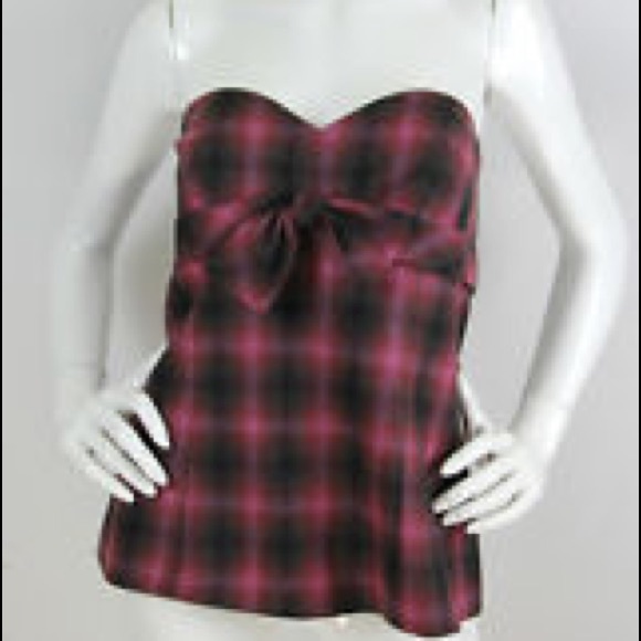 Trina Turk plaid strapless bow top (bustier) - Picture 6 of 6