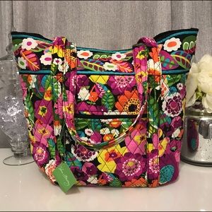 NWT Vera Bradley Tote Bag Va Va Bloom