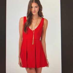 Deep v Tobi skater skirt dress