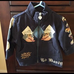 Toddler zip up sweat shirt Ed Hardy