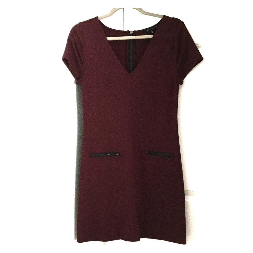 Cranberry colored Sanctuary cotton stretch dress