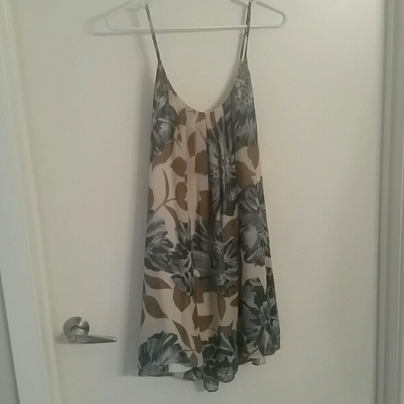 Anthropologie Blue Blooms Chemise by Eloise - Picture 4 of 4