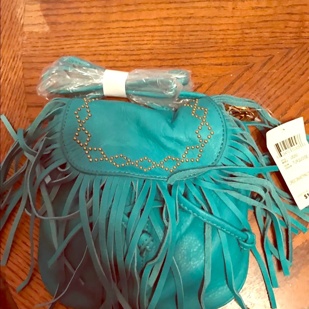 Lucky Loredo Drawstring Minibag Turquoise New NWT