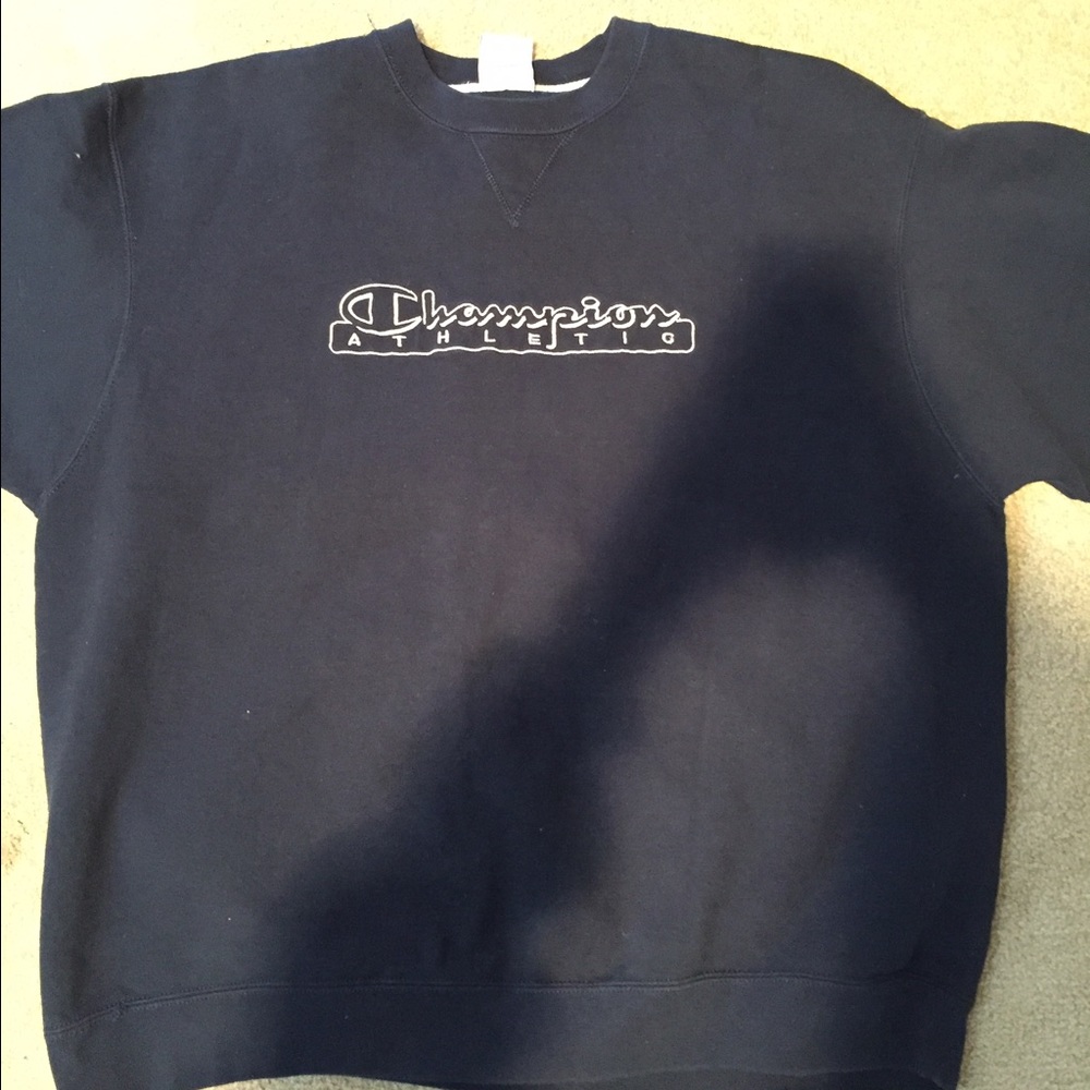Vintage 90s Navy Blue Champion Crewneck Sweatshirt