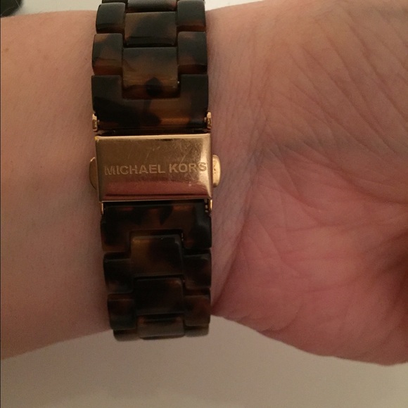 MK 5038 tortoise shell jet set chronograph watch - Picture 6 of 7