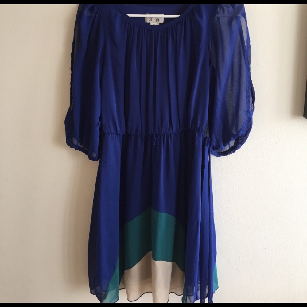 Royal Blue Mod/Boho Dress