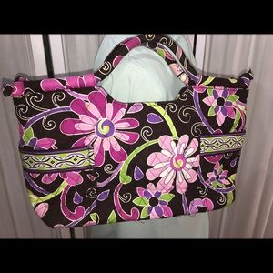 Vera Bradley Purple Punch Two Way Tote pocketbook