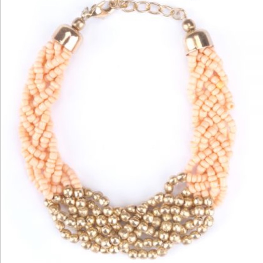 Mata Traders Fair Trade NWT Peach & Gold Bracelet