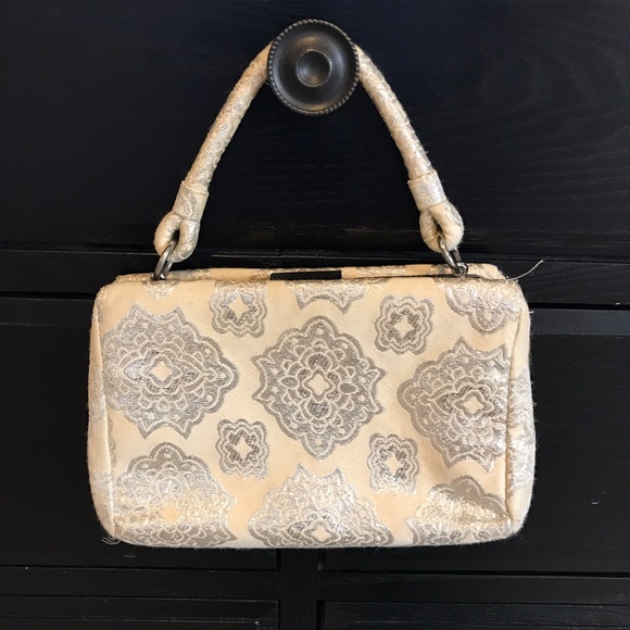 Banana Republic Handbags - Banana republic white and silver wedding purse