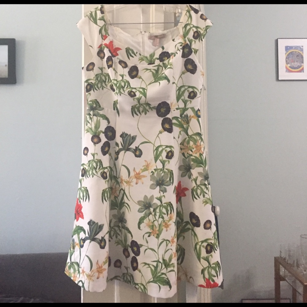Poppy and Floral White Dress