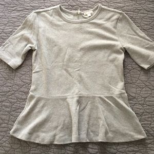 GAP peplum grey top