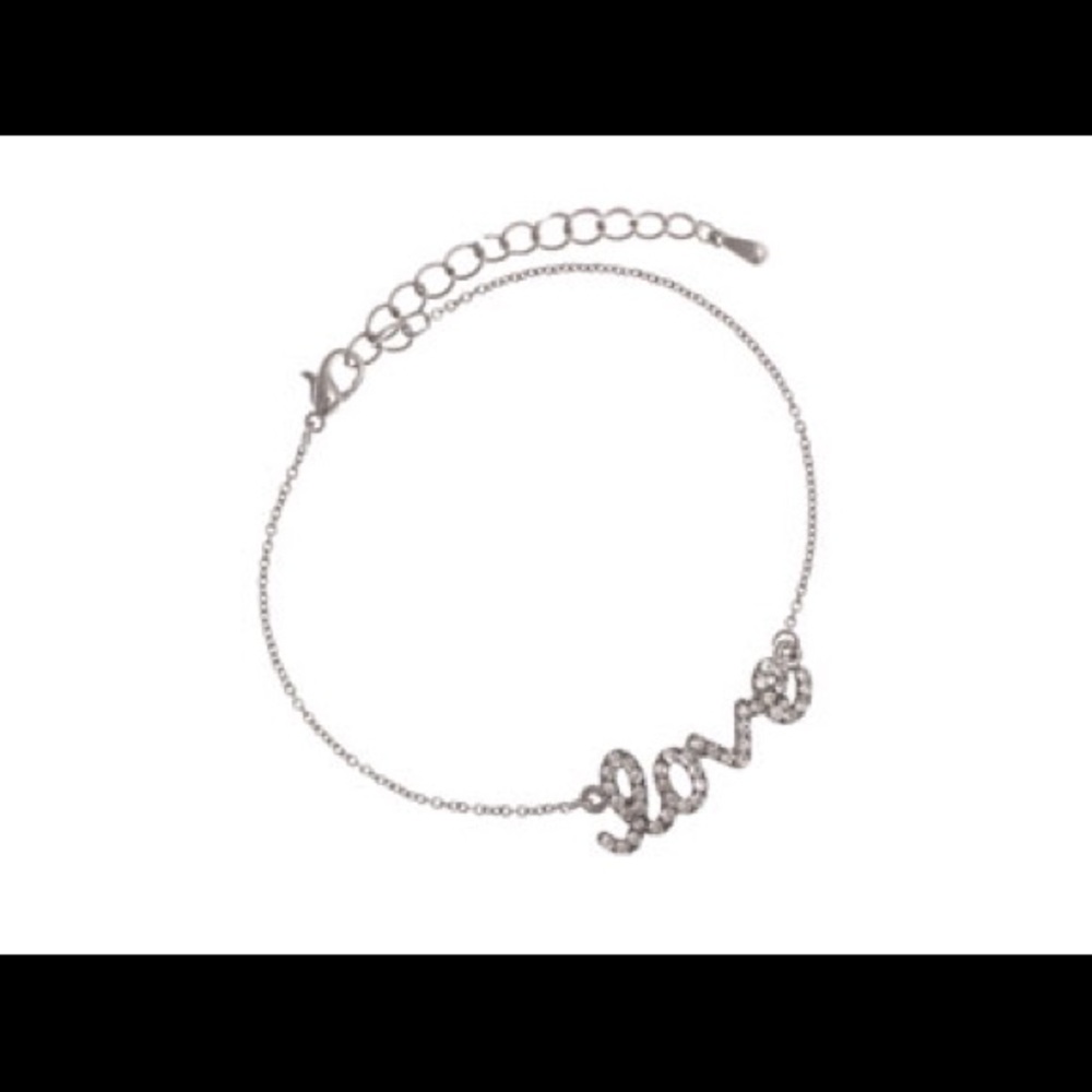 "Love" clear Crystal designer bracelet.
