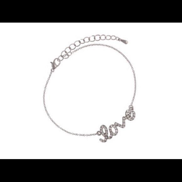 "Love" clear Crystal designer bracelet. - Picture 1 of 1