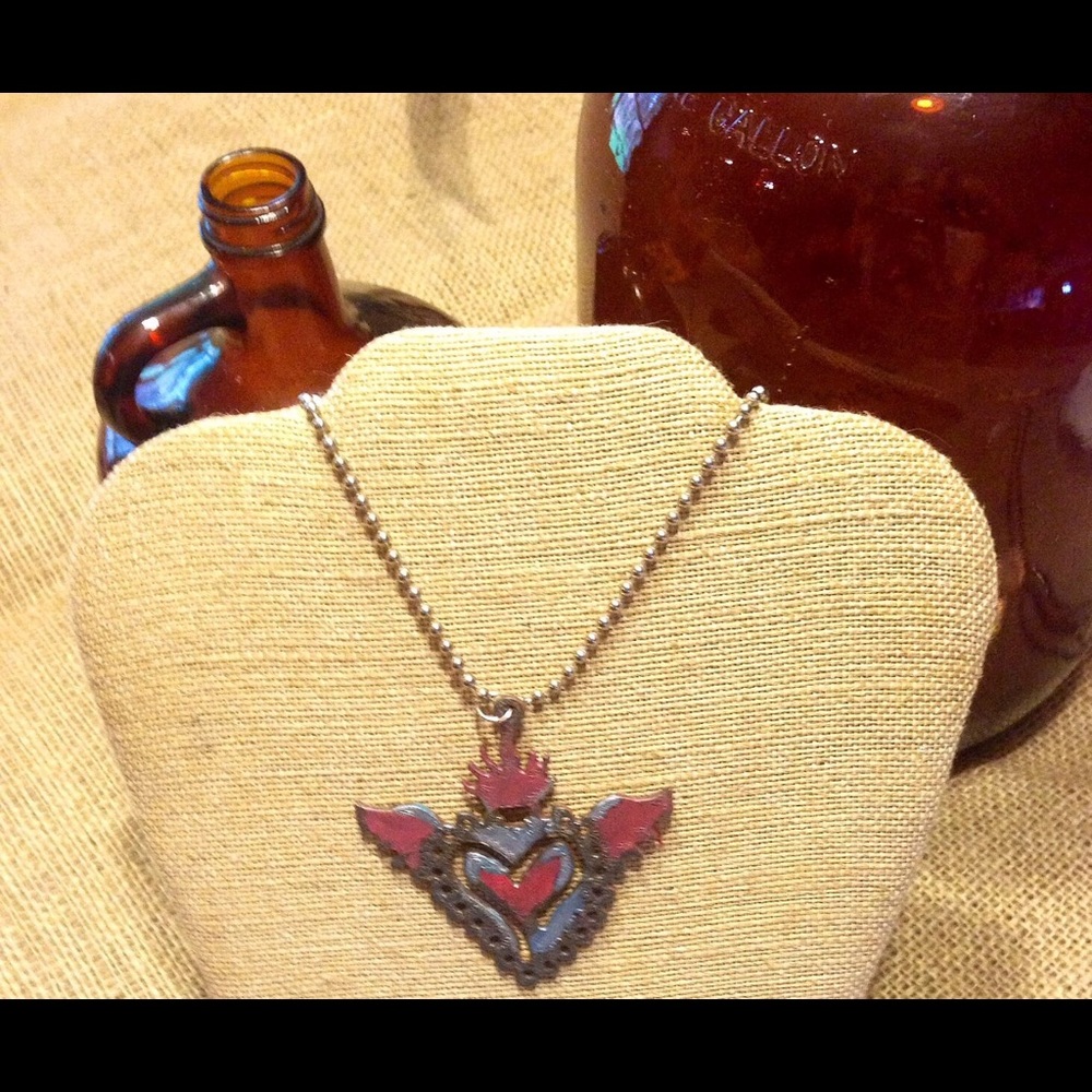 Flaming Heart Necklace
