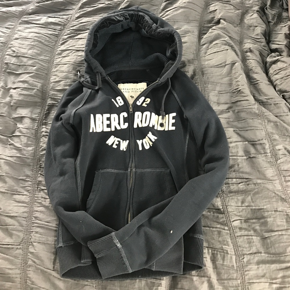 Abercrombie and Fitch navy zip up sweatshirt