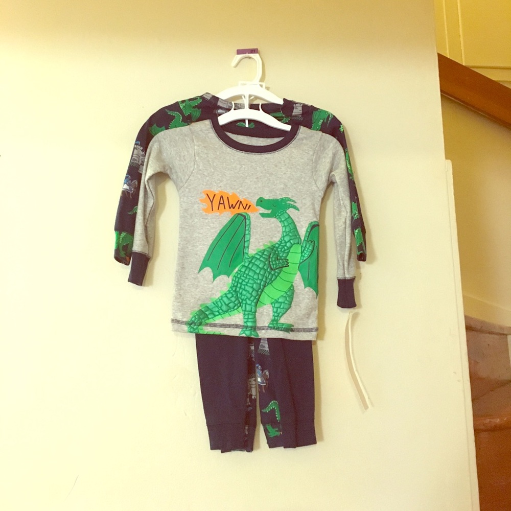 2T (4 piece ) Carters toddler Dragon Pajama Set
