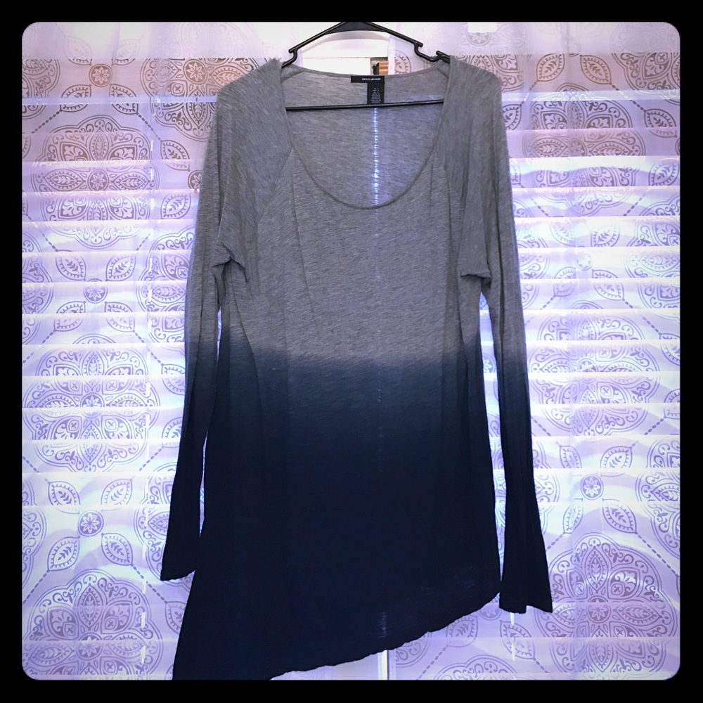 Long sleeved ombré shirt