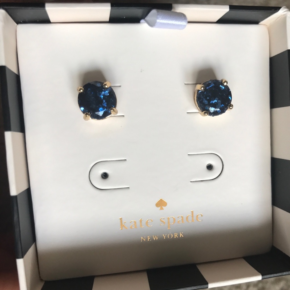 Kate Spade blue glitter earrings
