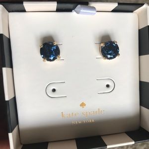 Kate Spade blue glitter earrings