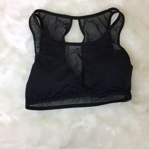 LA HEARTS BLACK MESH SWIM CROP TOP SEXY WORN ONCE