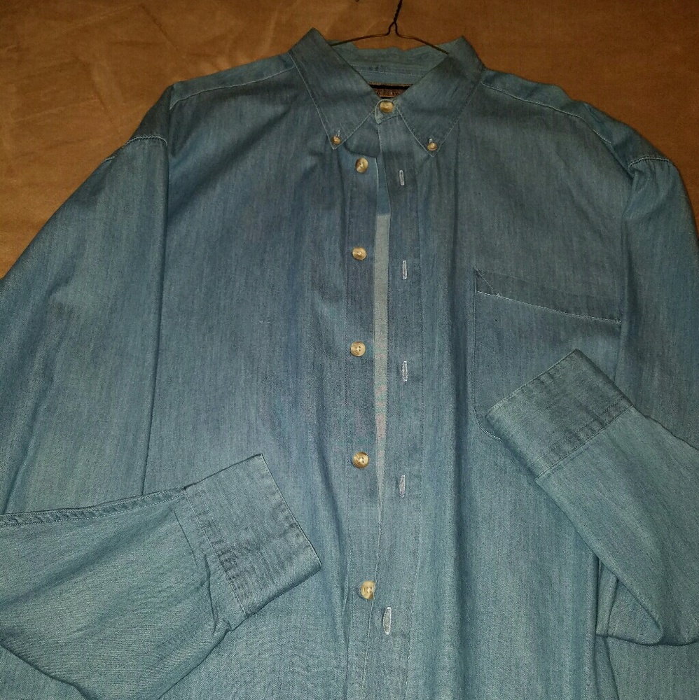 Men's Bacharach LS blue shirt Size XL