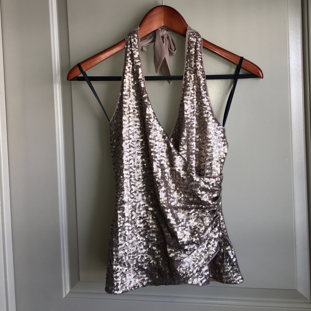Bebe sequence halter top