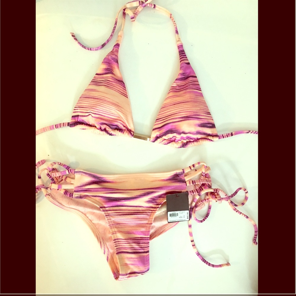 NWT Victoria's Secret pink purple bikini set