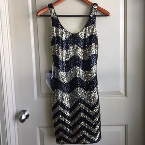 Bebe sequence sleeveless dress