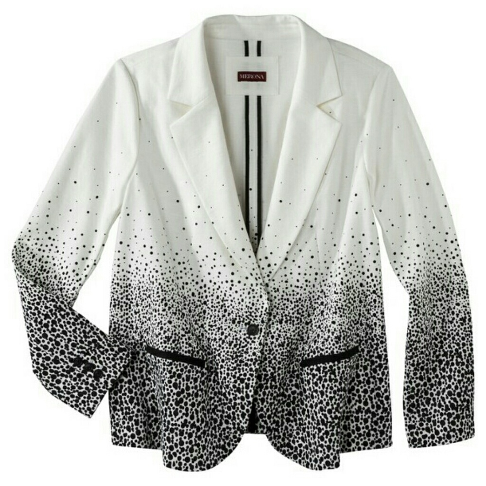 Black White Spot Blazer