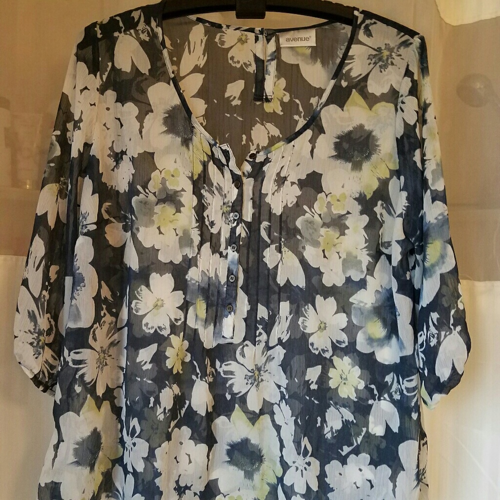 Sheer floral top