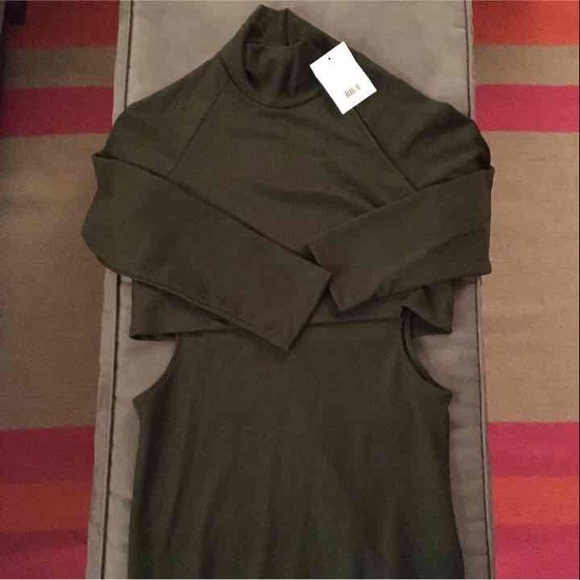 NWT Topshop roll neck bodycon midi dress - Picture 4 of 5