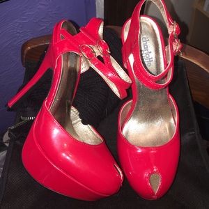 NWT red  pumps