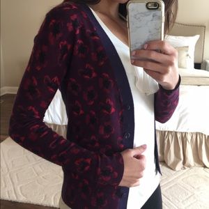 Tory Burch floral cardigan! Signature logo buttons