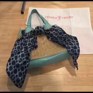 Ivanka Trump Rattan Silk Sash Bag