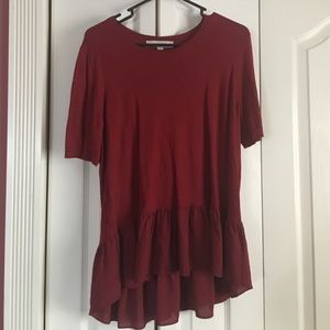 Lightweight peplum sweater