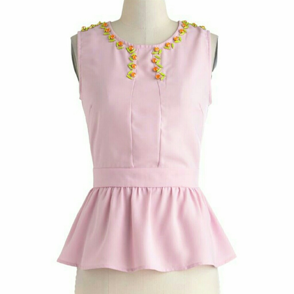 Peplum Jewel Top