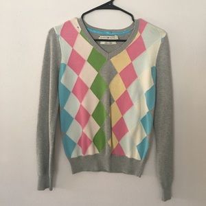pastel argyle sweater